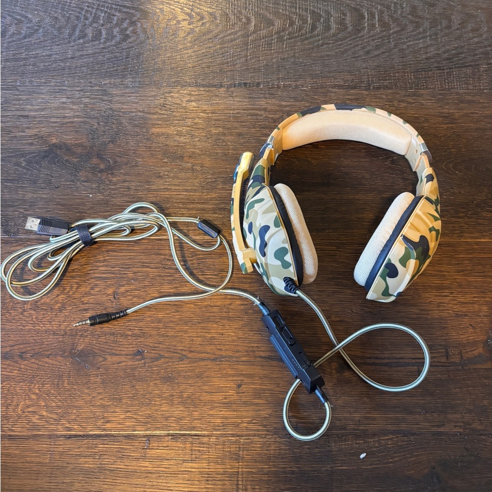 Camouflage Gaming Headset with Microphone